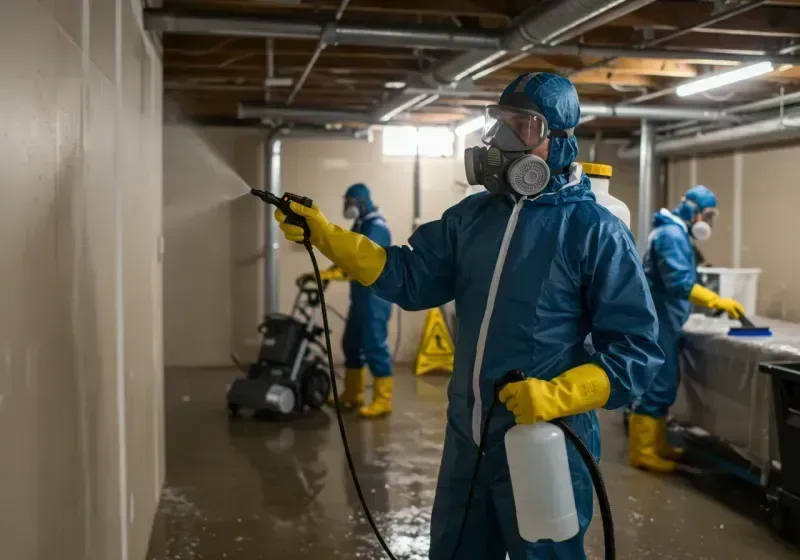 Basement Sanitization and Antimicrobial Treatment process in Sandwich, NH